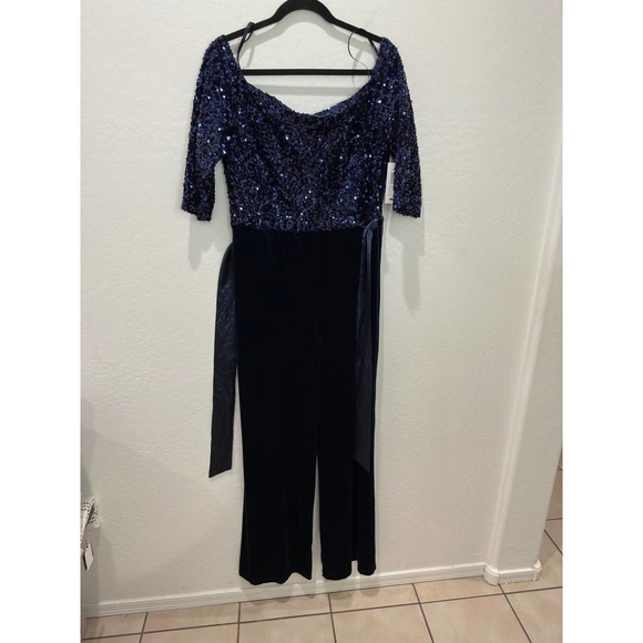 Premier Amour Sequince and velvet romper. Plus size 16  (M27) - Picture 2 of 10
